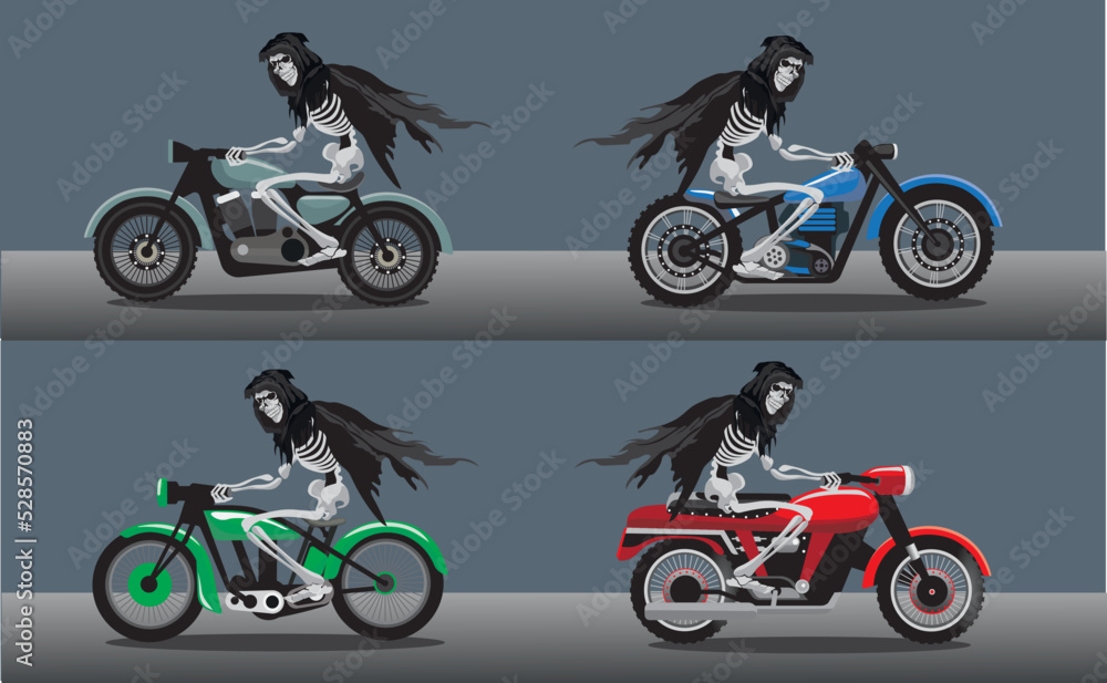 Obraz premium silhouette of a biker