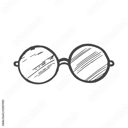 gentleman glasses vector sketch hand drawing illustration