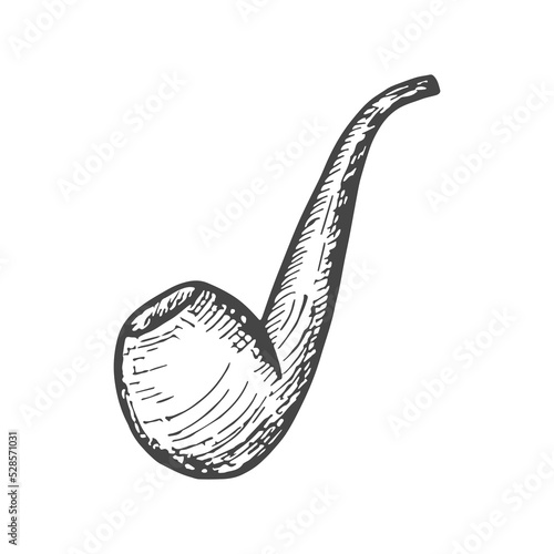gentleman's pipe vector sketch hand drawing illustration