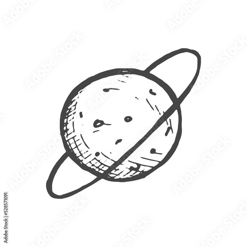 planet jupiter sketch vector illustration