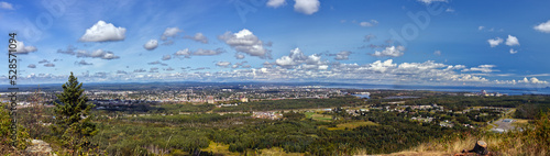 Panoramic view of Lake Superior and the town from Mt. McKay, Thunder Bay, ON, Canada