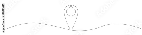 Location icon line continuous drawing vector. One line Location  icon vector background. Location  mark icon. Continuous outline of a Location  icon.