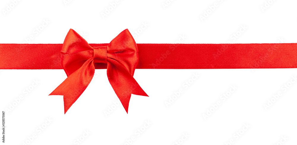 red ribbon with bow isolated on white background red ribbon with bow isolated on white background