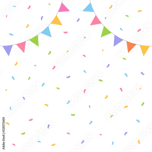 Illustration confetti and firecracker for promotions and events . Party, diary, decorate, event. Vector drawing. Hand drawn style.