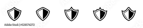 Conjunto de icono de escudo. Concepto de protección y seguridad