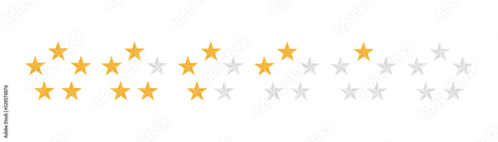 Star in circle . 5 stars rating . Realistic gold star set vector icon.Feedback concept. Set of five yellow stars. Star in circle . 5 stars rating . Realistic gold star set vector icon.Feedback concept. Set of five yellow stars.