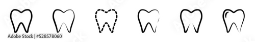 Conjunto de icono de diente. Concepto de odontología y salud. Ilustración vectorial