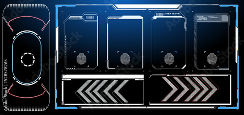 Callouts titles. Callout bar labels, information call box bars and modern digital info. Tech digital info boxes hud templates. Futuristic set advertising communication. Vector illustration