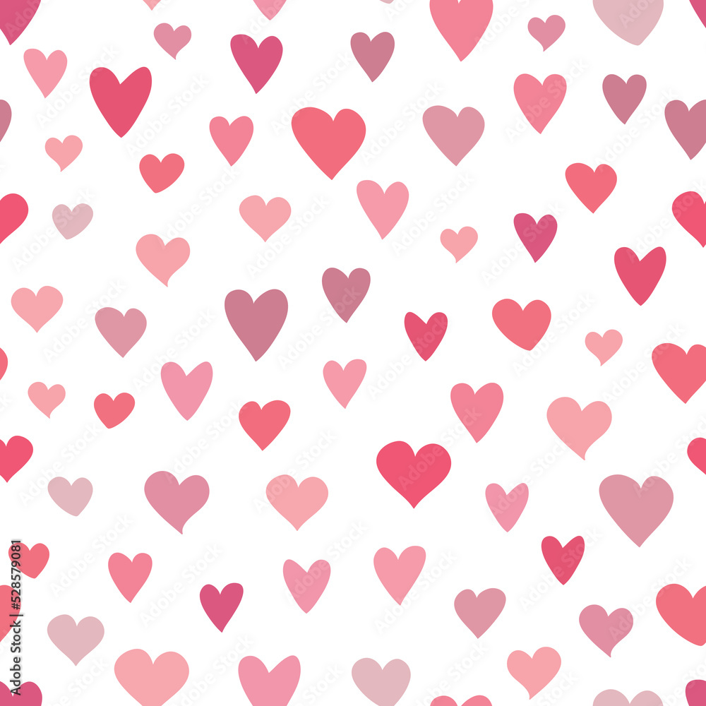 Seamless pattern with hearts. Vector illustration on white background. It can be used for wallpapers, cards, wrapping, patterns for clothes and other. Seamless pattern with hearts. Vector illustration on white background. It can be used for wallpapers, cards, wrapping, patterns for clothes and other.