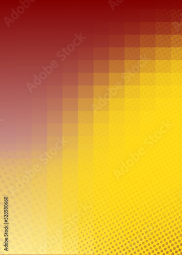 Halftone background design with yellow dots on maroon. gradient abstract banner template..