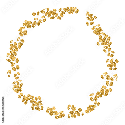 Gold Dotted Circle Frame