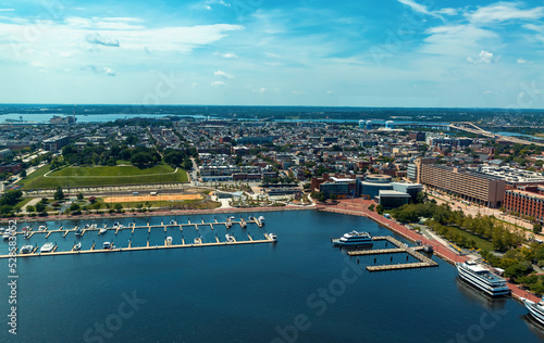 View of the Baltimore cityscape and Inner Harbor