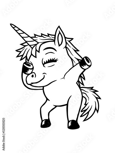 Cool Party Einhorn Dabbing 