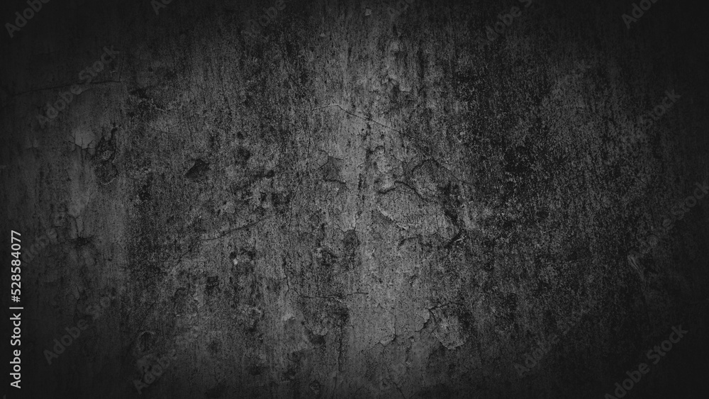 Closeup shot of black old wall texture background