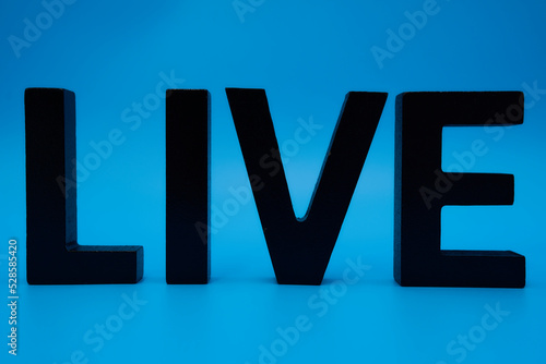 LIVEの文字とコピースペース
