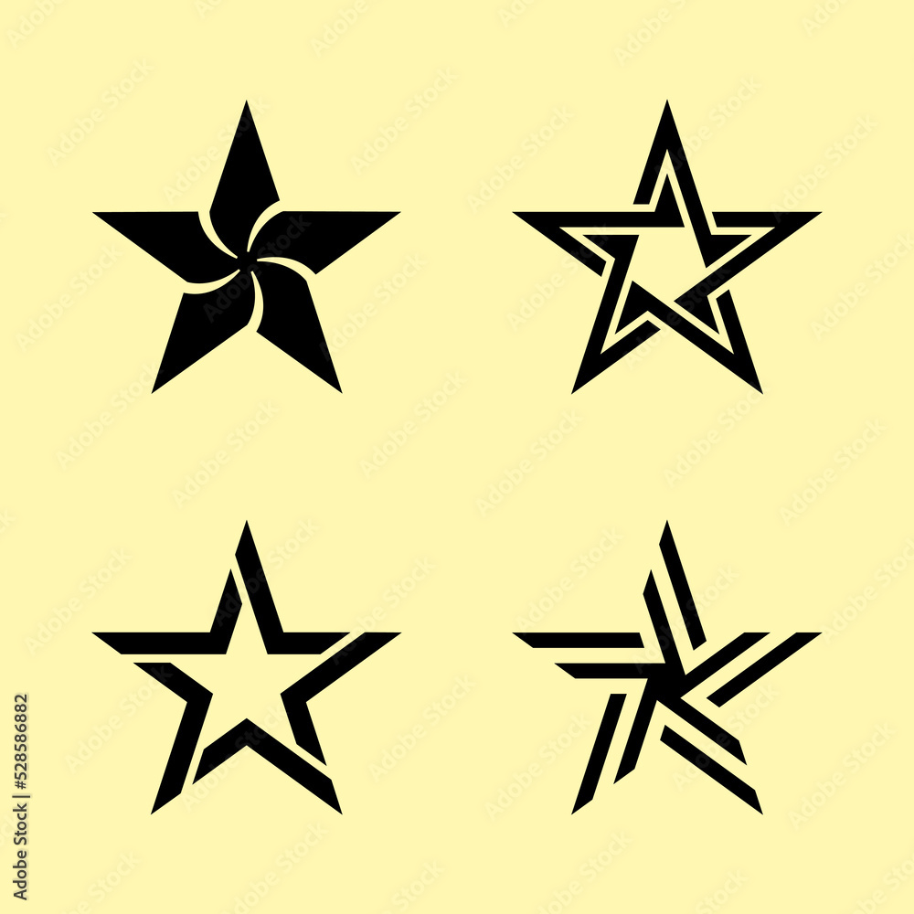 Obraz premium Stars pack vector design with various shapes style