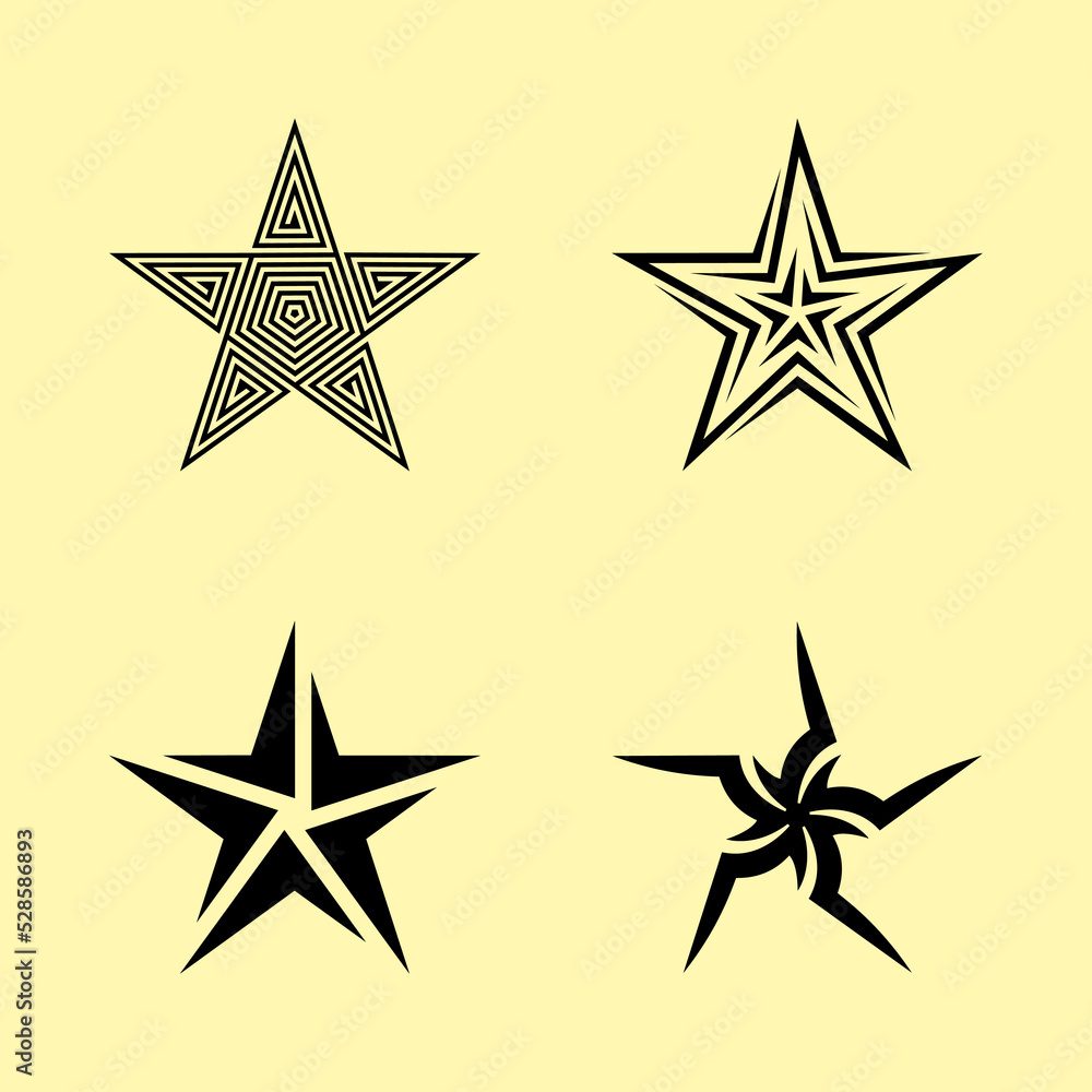 Obraz premium Stars pack vector design with various shapes style
