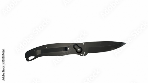 A professional isolated kitchen knife on a white background.