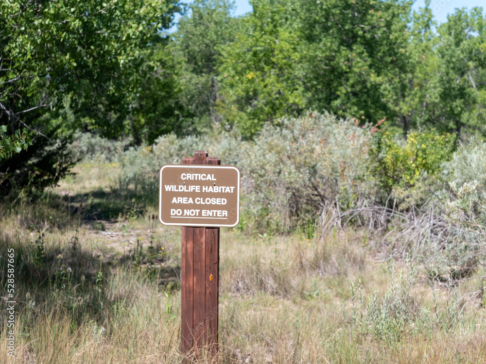critical wildlife area sign