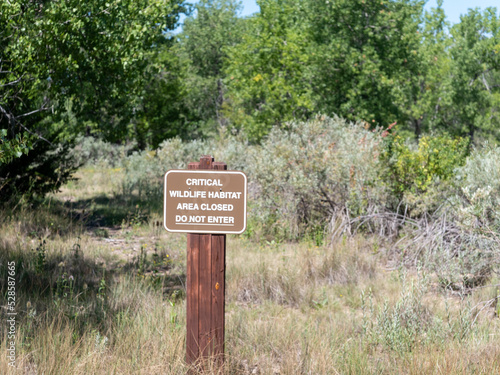critical wildlife area sign