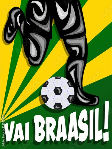 Poster Banner Vai Brasil! Para Copa 2022. photo