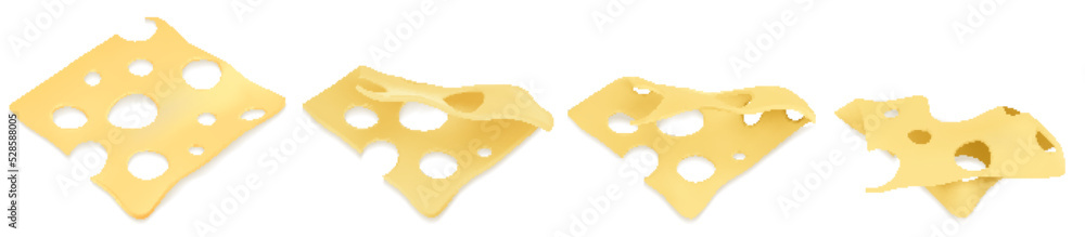 A set of cheesy, simple, stable and neat cheese cubes. Vector illustration A set of cheesy, simple, stable and neat cheese cubes. Vector illustration