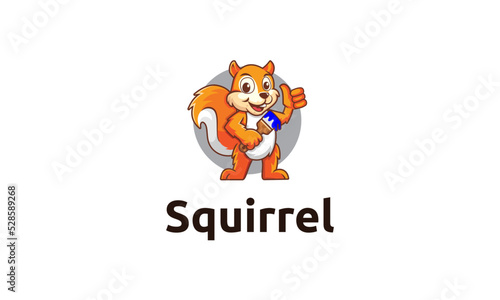 Squirrel Mascot Logo