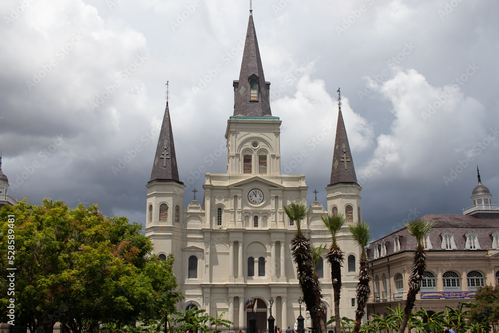 This structure that looks like Cinderella s castle is actually a Catholic church found in New Orleans Louisiana. This is the Saint Louis Cathedral. This structure that looks like Cinderella s castle is actually a Catholic church found in New Orleans Louisiana. This is the Saint Louis Cathedral.