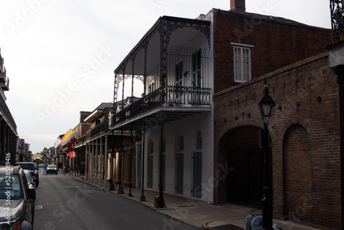 Fototapeta Naklejka Na Ścianę i Meble -  This view of the French Quarter was taken on my walk to Louis Armstrong park which you can almost see. The picture shows the iconic characteristics of New Orleans Louisiana.