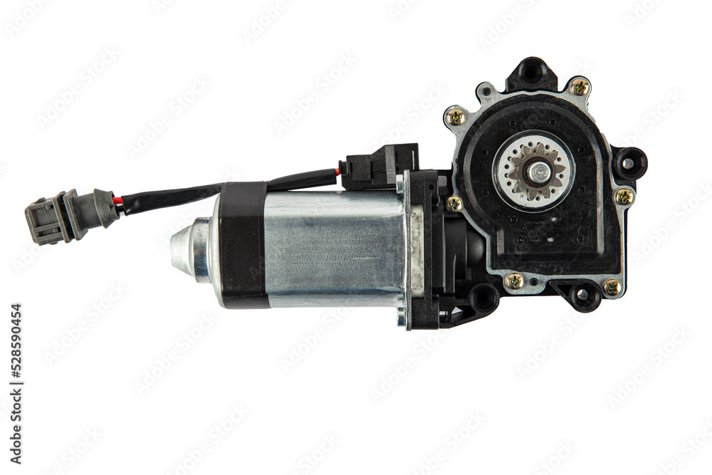 Motor, Door Window. Electric window mechanism motor for a car on a ...
