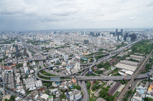 top view of the city, building of bangkok, cityscape