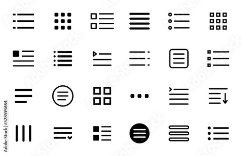 Hamburger menu icons, web and mobile navigation or app UI vector buttons. Hamburger or burger line drop list menu for website and applications drawer or more option expand bars in mobile app