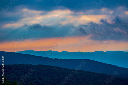 Blue Ridge mountains sunrise