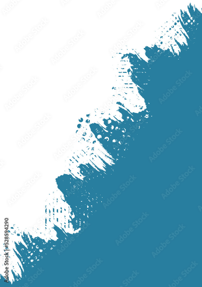 Obraz premium grunge texture dirty blue brush stroke illustration, abstract background template