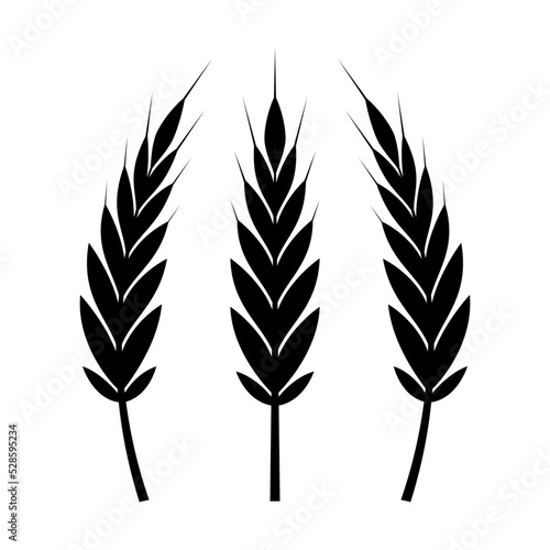 silhouette rice plant symbol