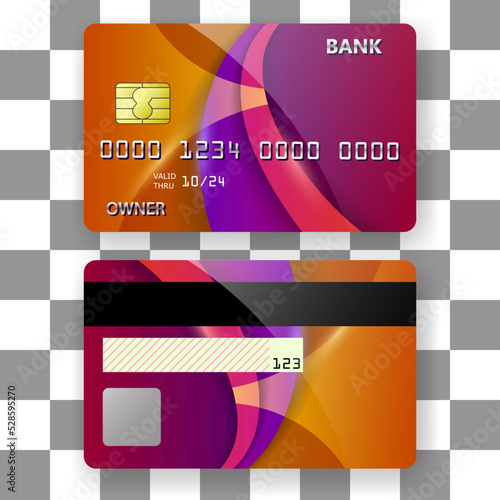 banking card template background wave nila photo