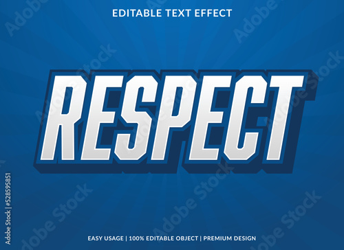 respect editable text effect template use for business logo and brand