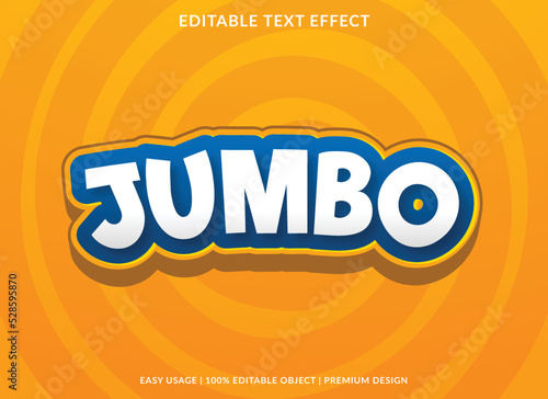 Obraz na płótnie jumbo editable text effect template use for business logo and brand