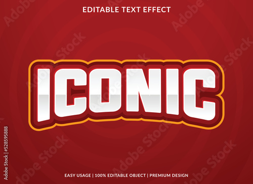 iconic editable text effect template use for business logo and brand