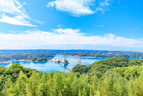 夏の風の見える丘公園から見た景色 佐賀県唐津市 The view from Kazeno Mieruoka Park. Saga Prefecture Karatsu city.