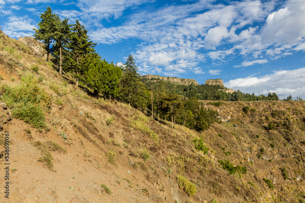 View of mountains near Lalibela, Ethiopia