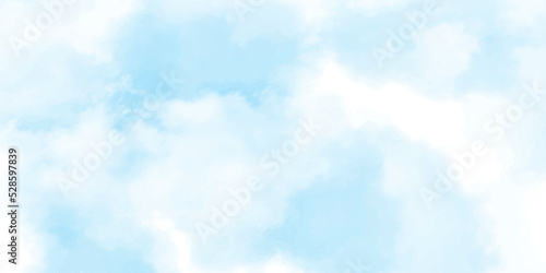 The nature of blue sky with cloud in the morning. The vast blue sky and clouds sky