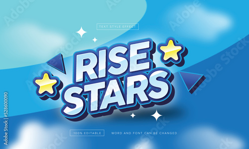 Rise stars Text Style Effect editable premium free download