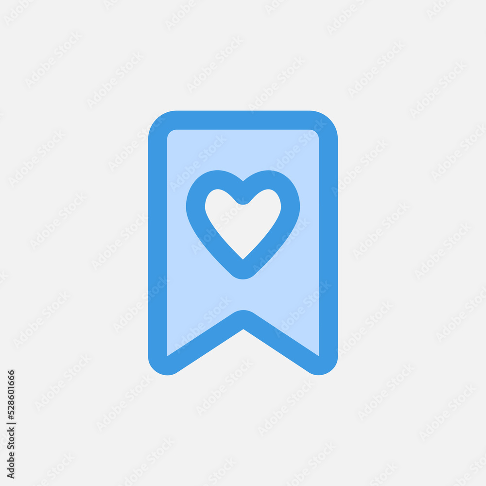 Bookmark icon in blue style about user interface, use for website mobile app presentation Bookmark icon in blue style about user interface, use for website mobile app presentation