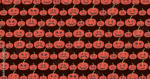 Pumpkin Pattern, Happy Halloween, Scary