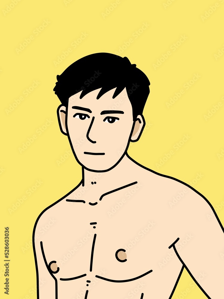 cute man cartoon on yellow background cute man cartoon on yellow background