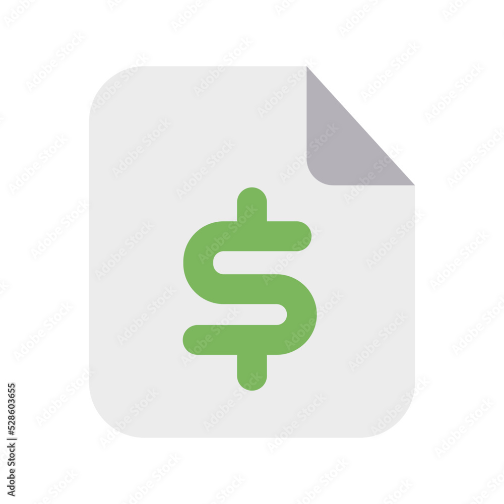 Finance Files Icon with Flat Style Finance Files Icon with Flat Style