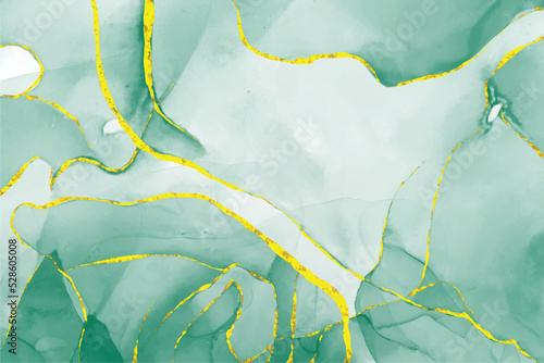 isolated golden green abstract background vector