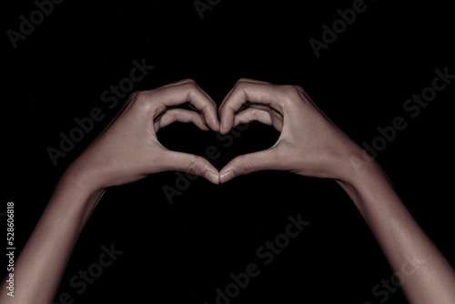 Hand gesture love sign form