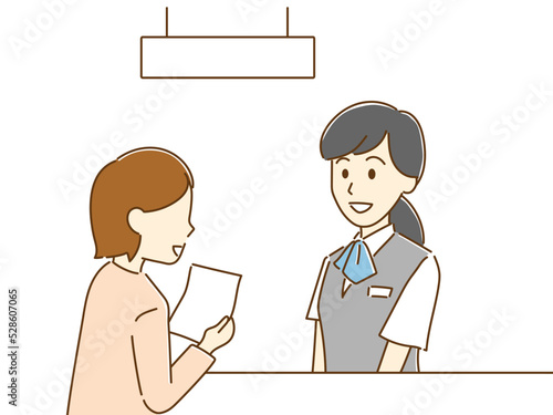 受付・会計窓口のイラスト